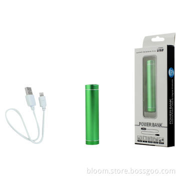 2200mAh Power Bank with Factory Price and Metal Case, in Colorful Tube Shape